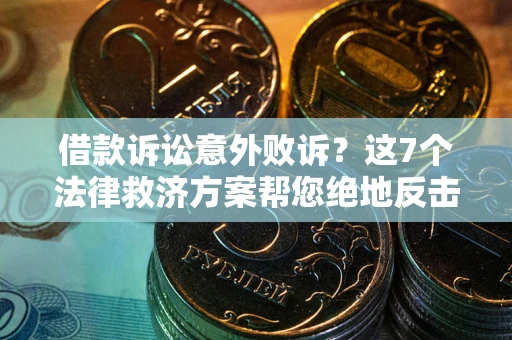 武汉借款诉讼意外败诉？这7个法律救济方案帮您绝地反击！