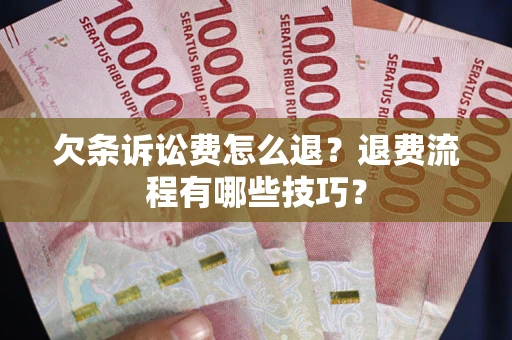 武汉欠条诉讼费怎么退？退费流程有哪些技巧？