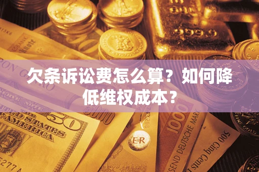 武汉欠条诉讼费怎么算？如何降低维权成本？