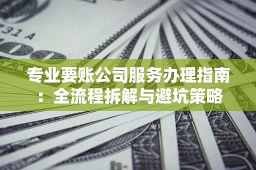 武汉专业要账公司服务办理指南：全流程拆解与避坑策略
